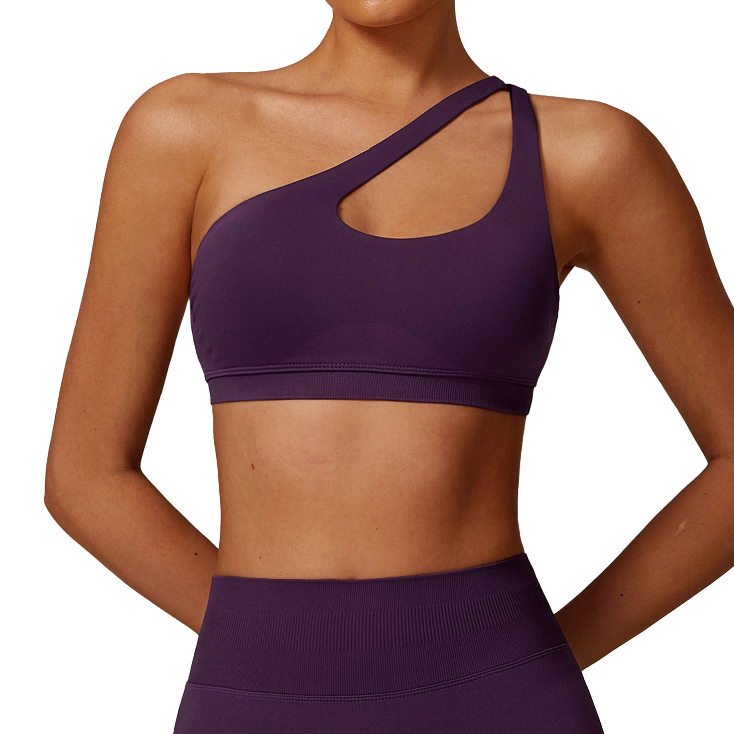 One-shoulder Seamless Beauty Back Yoga Bra
