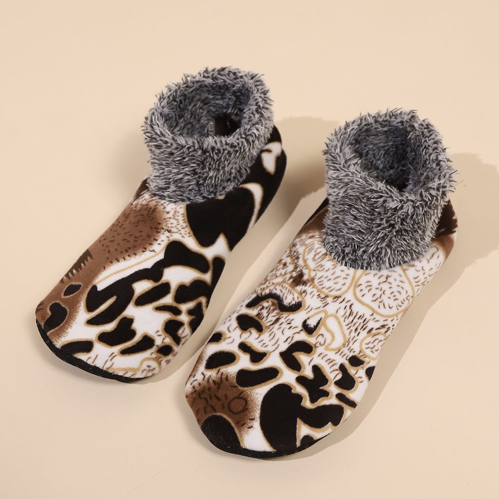 Casual Warm Winter Leopard Print Socks