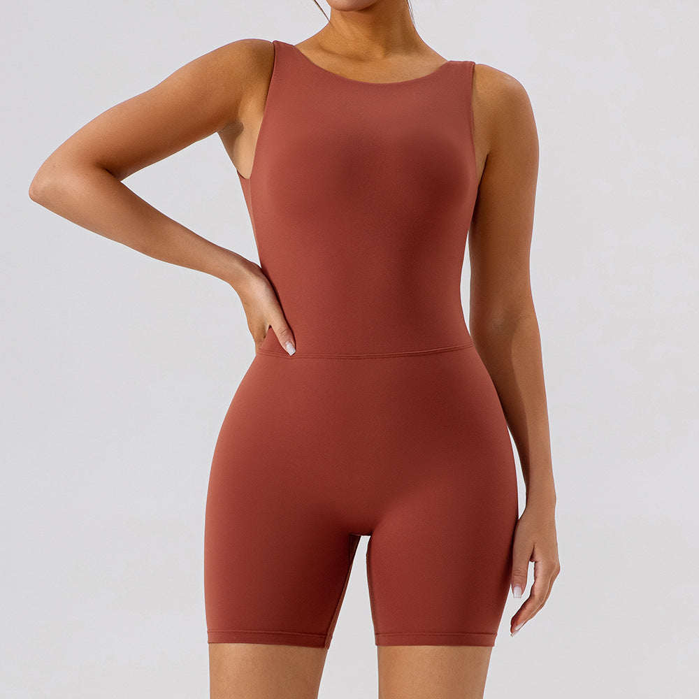 Nude Feel Hollow-out Back Yoga Jumpsuit