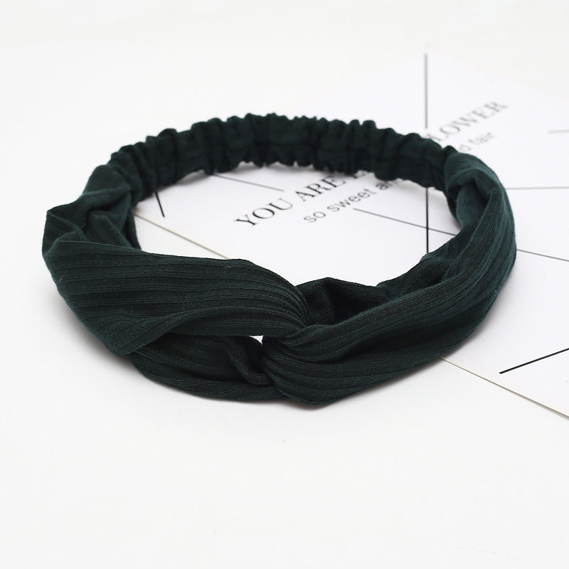 Knitted Cross Wash Hair Band Female Headband