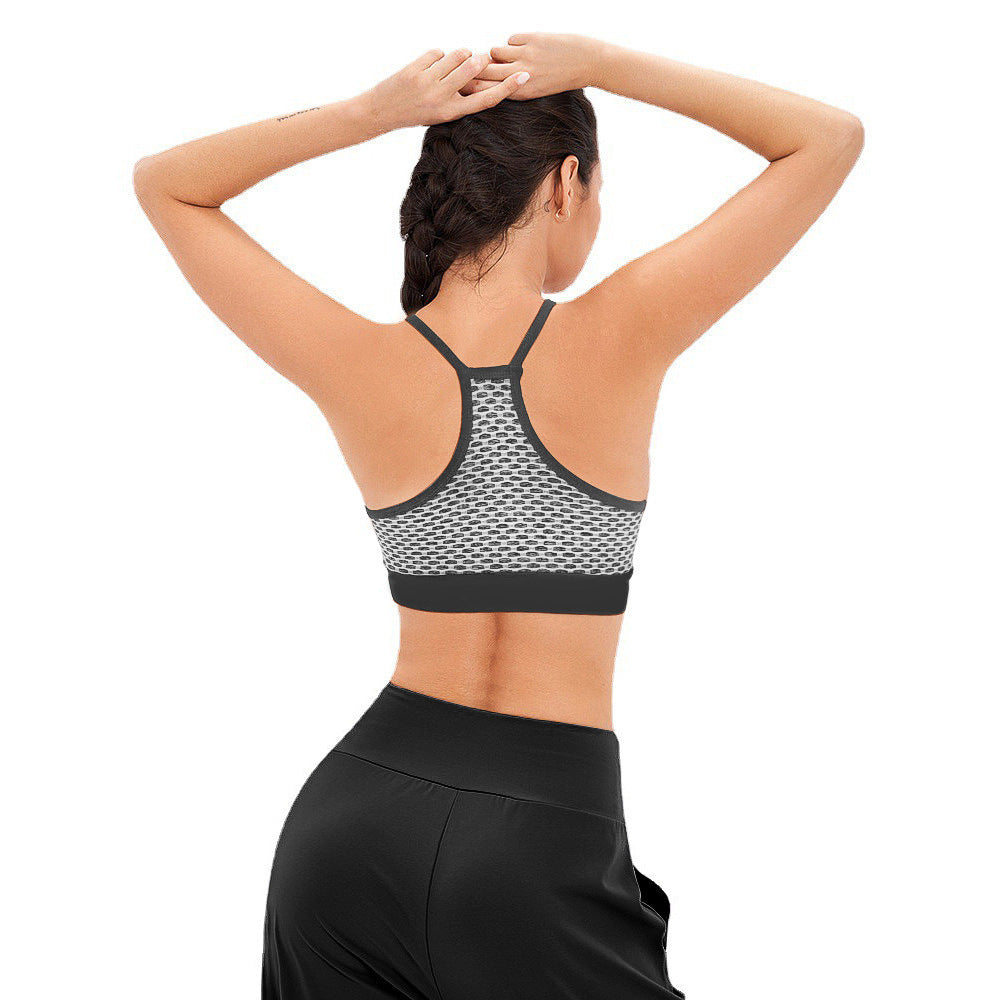 Women's Fashion Simple Honeycomb Yoga Bra