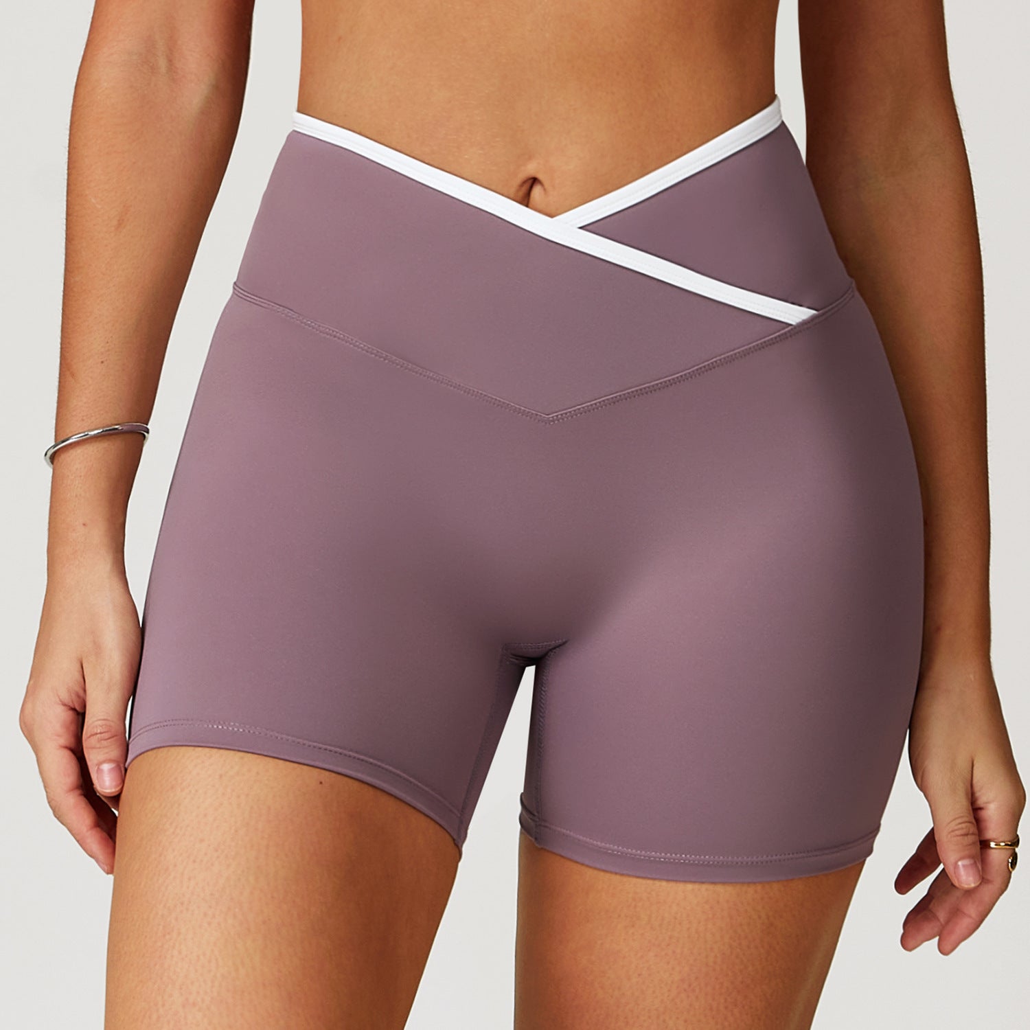 Skinny Hip Raise Sports High Waist Yoga Shorts