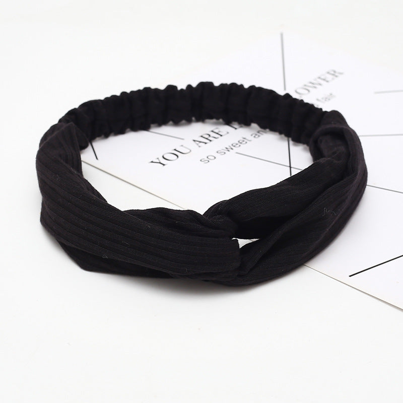 Knitted Cross Wash Hair Band Female Headband