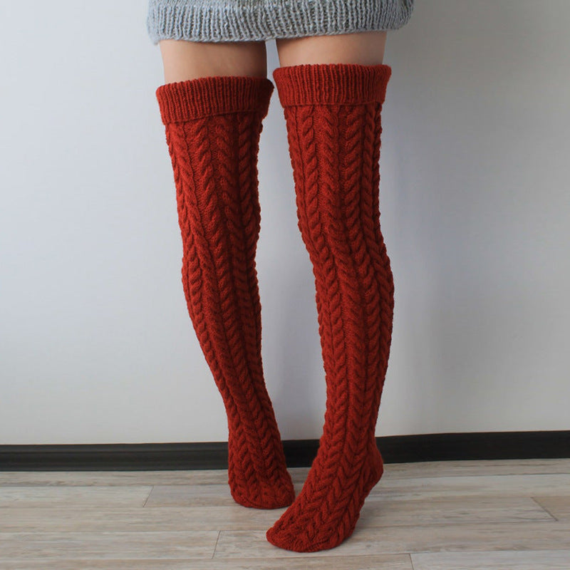 Twist Over The Knee Stocking Socks