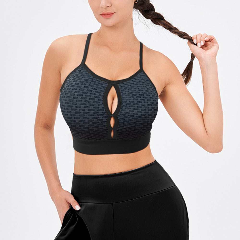 Women's Fashion Simple Honeycomb Yoga Bra