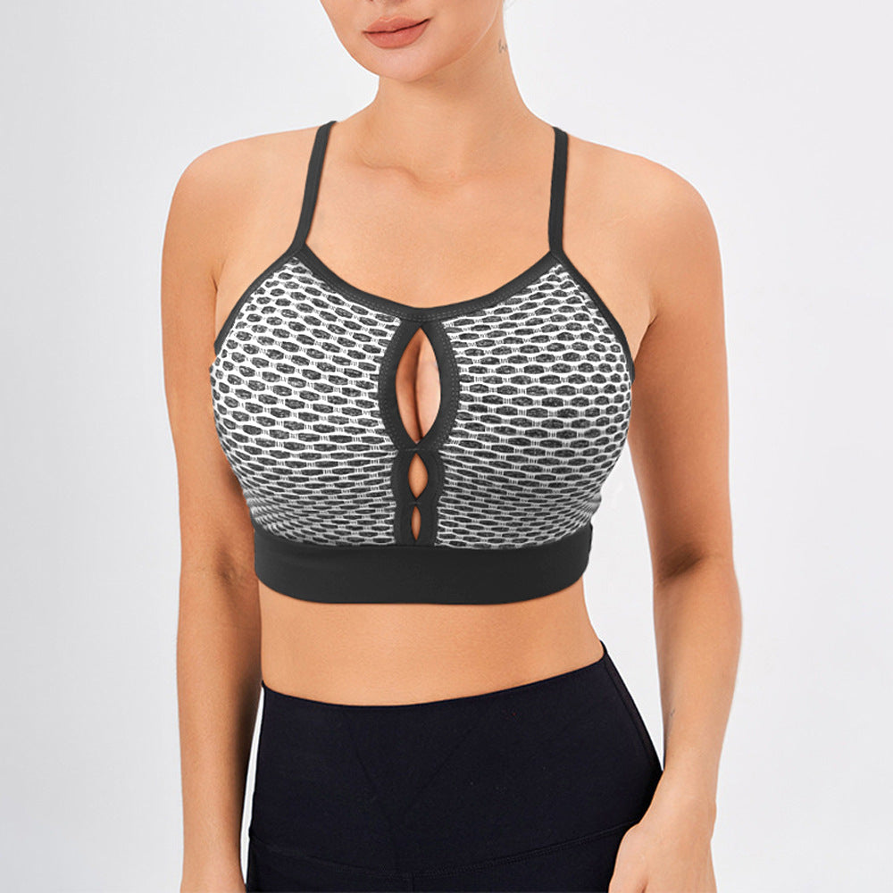 Women's Fashion Simple Honeycomb Yoga Bra