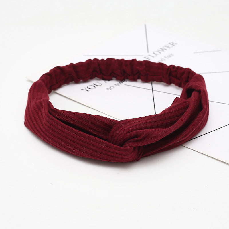 Knitted Cross Wash Hair Band Female Headband