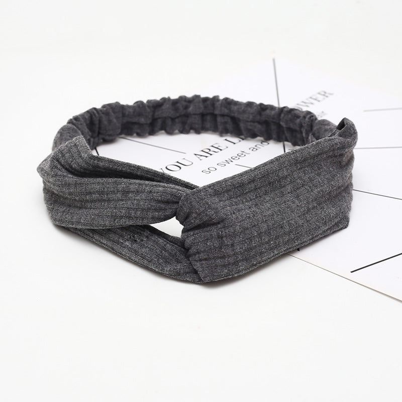 Knitted Cross Wash Hair Band Female Headband