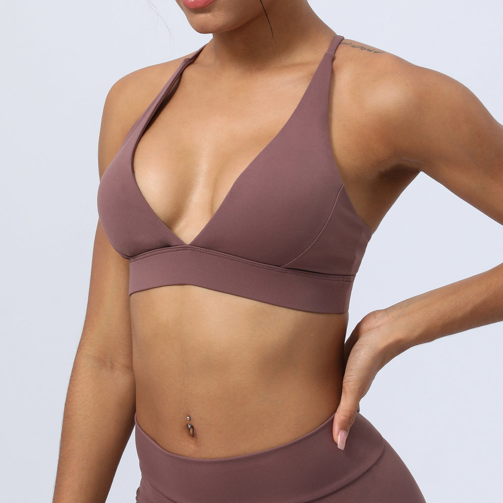 Yoga Sports Bra Cross Without Steel Ring