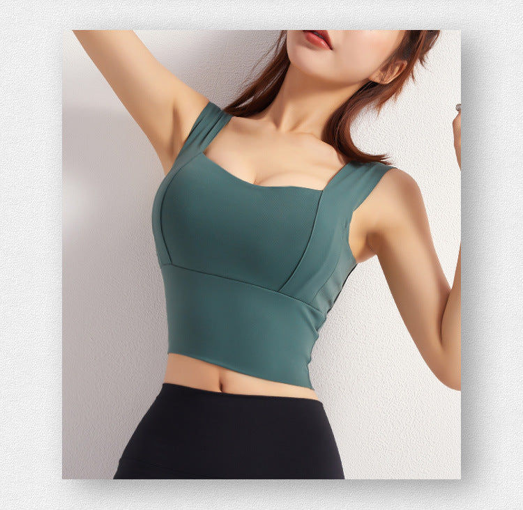 Yoga Crop Top - Sports Push Up Bra